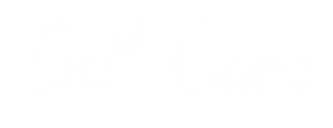 White, cursive text on a light grey background reads Self Care.